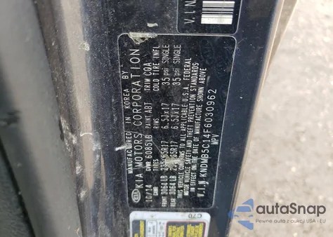 2015 Kia Sedona Lx из США, поврежденный, VIN KNDMB5C14F6030962